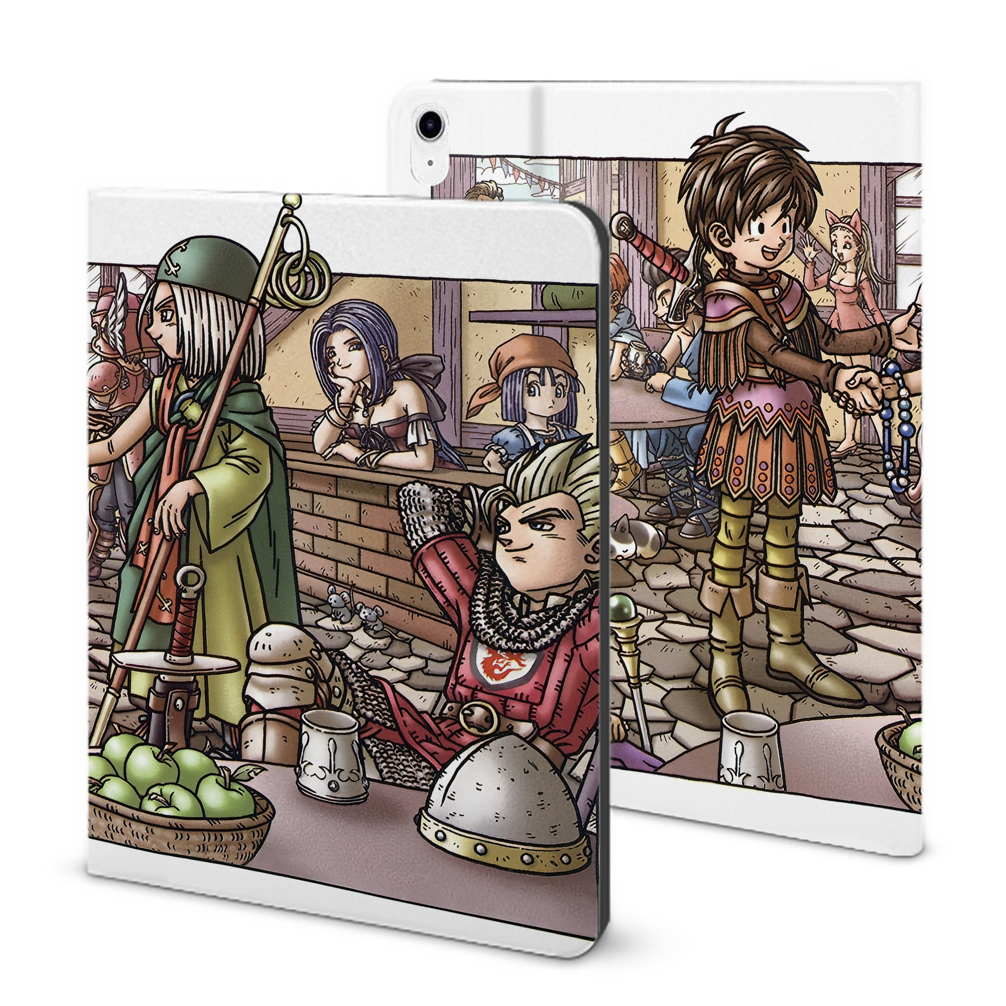 （画像用） ドラゴンクエスト Doragon Kuesuto Dragon Quest IPad ケース ブック型 PUレザー TPU 耐衝撃 軽量 薄型 ペン収納なし 全面保護 IPad 各モデル対応